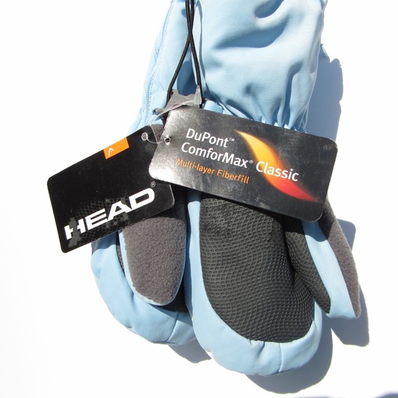 Head Light Blue Kids Mittens Kids w/ Side Zippers - Picture 3 of 13